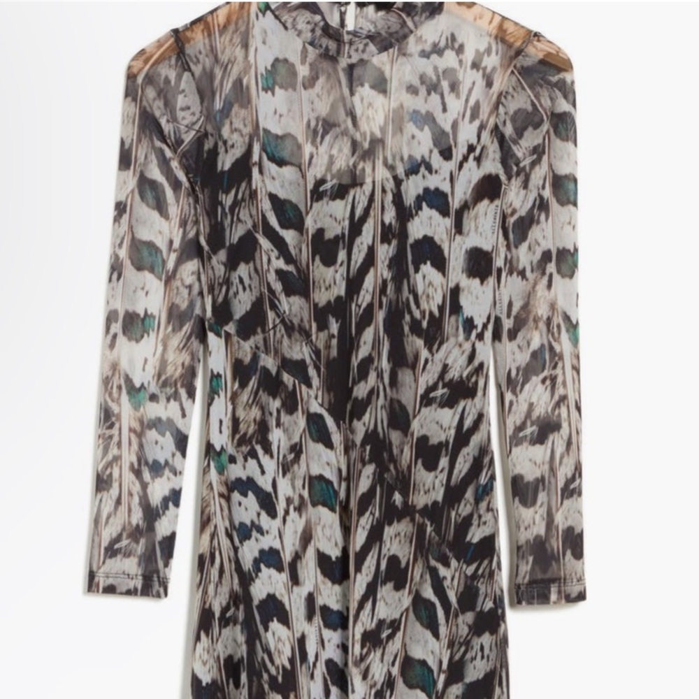 NWT AllSaints Hanna Ines Long Sleeve Mesh Midi
Dress Size 6 - Picture 3 of 10